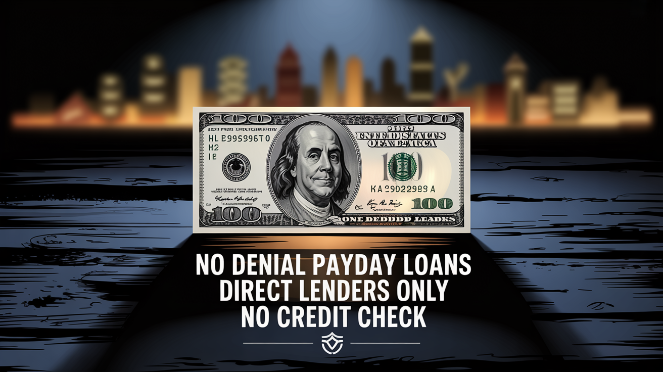 No Denial Payday Loans Direct Lenders Only No Credit Check