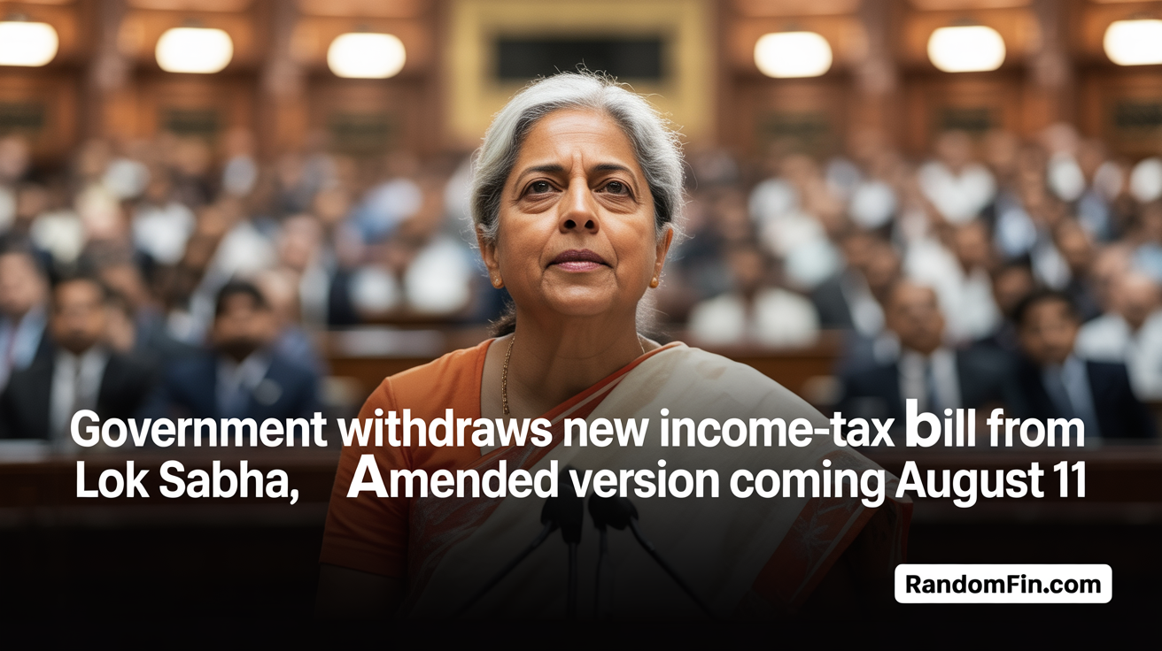 Government Withdraws New Income-Tax Bill from Lok Sabha, Amended Version Coming August 11